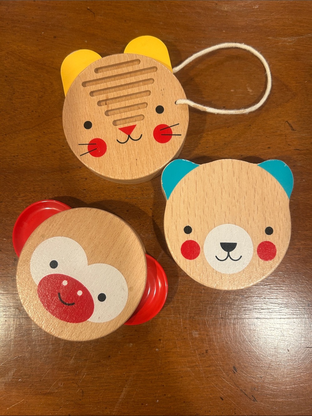Petite Collage Wooden Animal Musical Instruments / Montessori / Stocking Stuffer